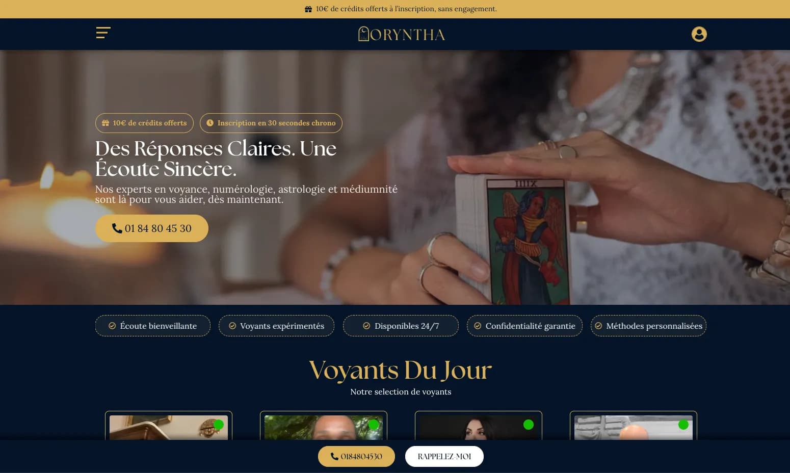 Oryntha — Plateforme de voyance
